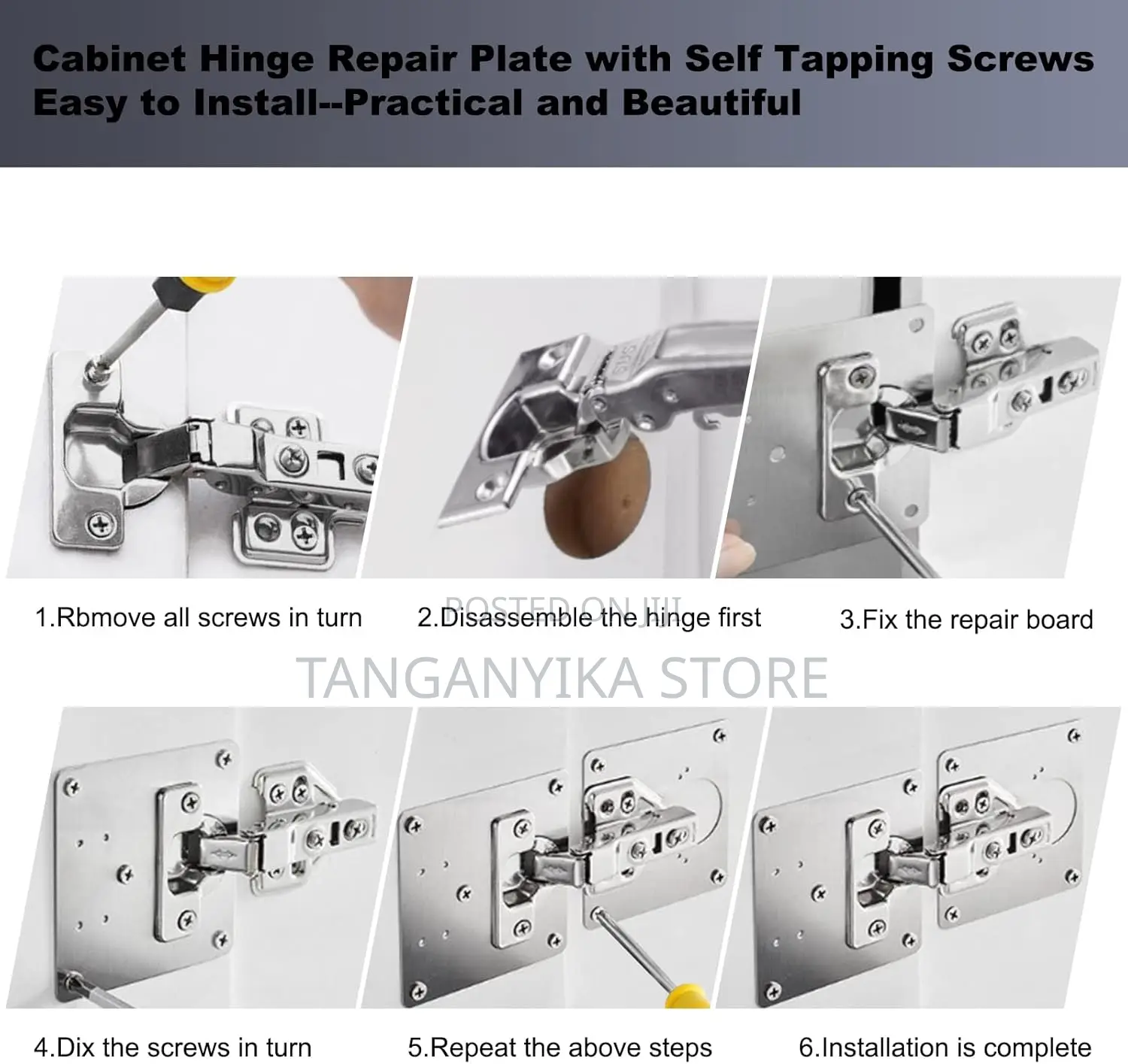 Cabinet Hinge Repair Plate