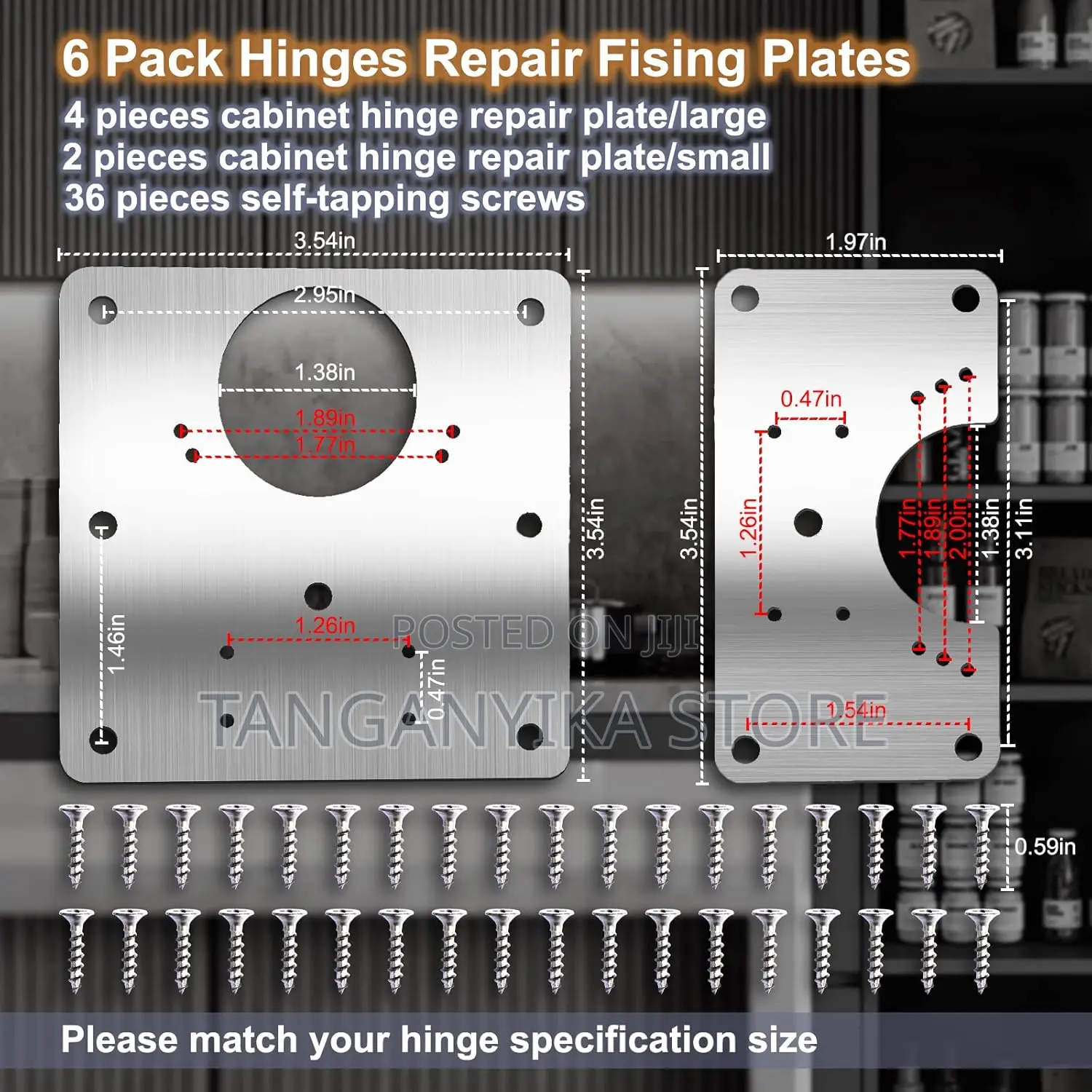 Cabinet Hinge Repair Plate