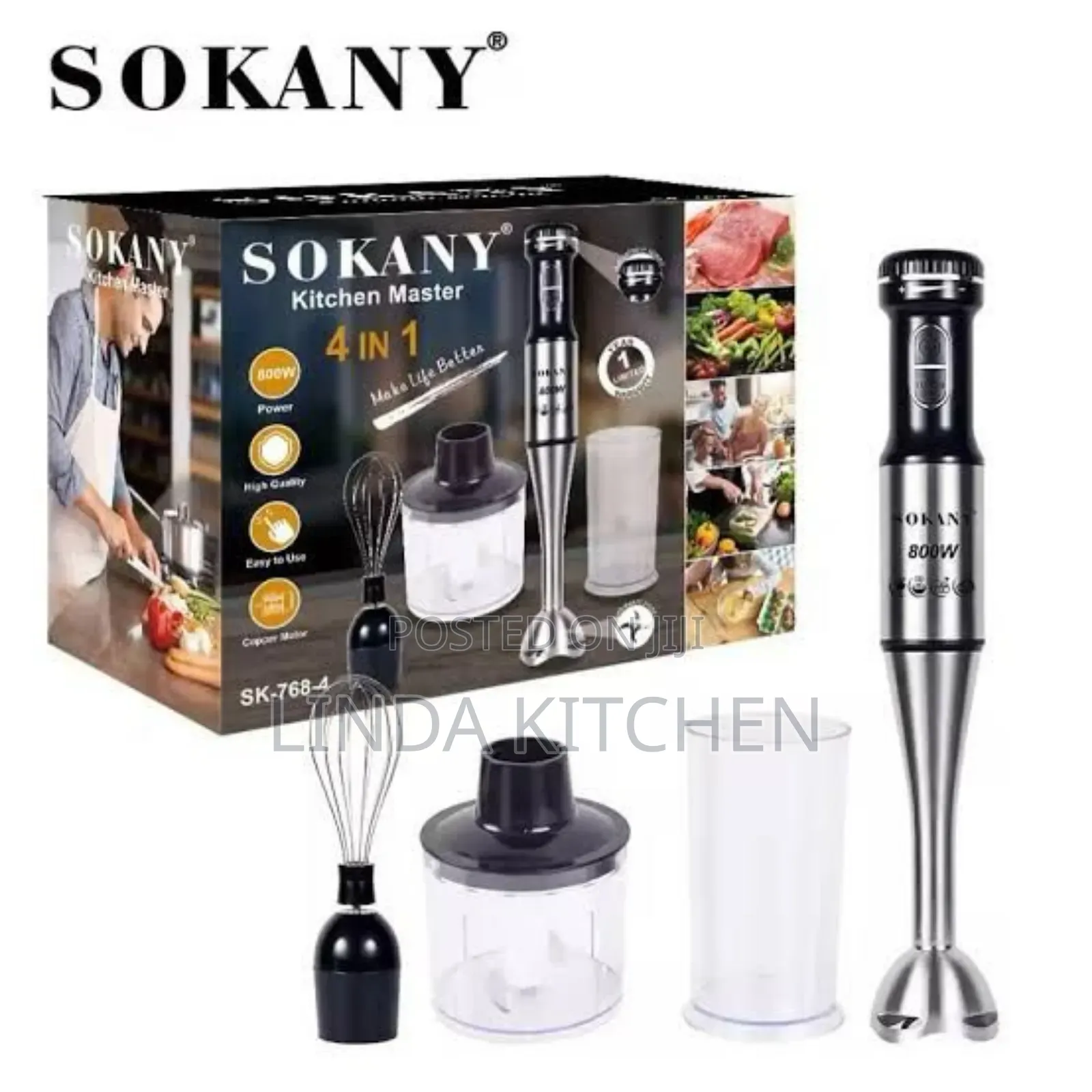 Sokany Hand Blender 4 in 1
