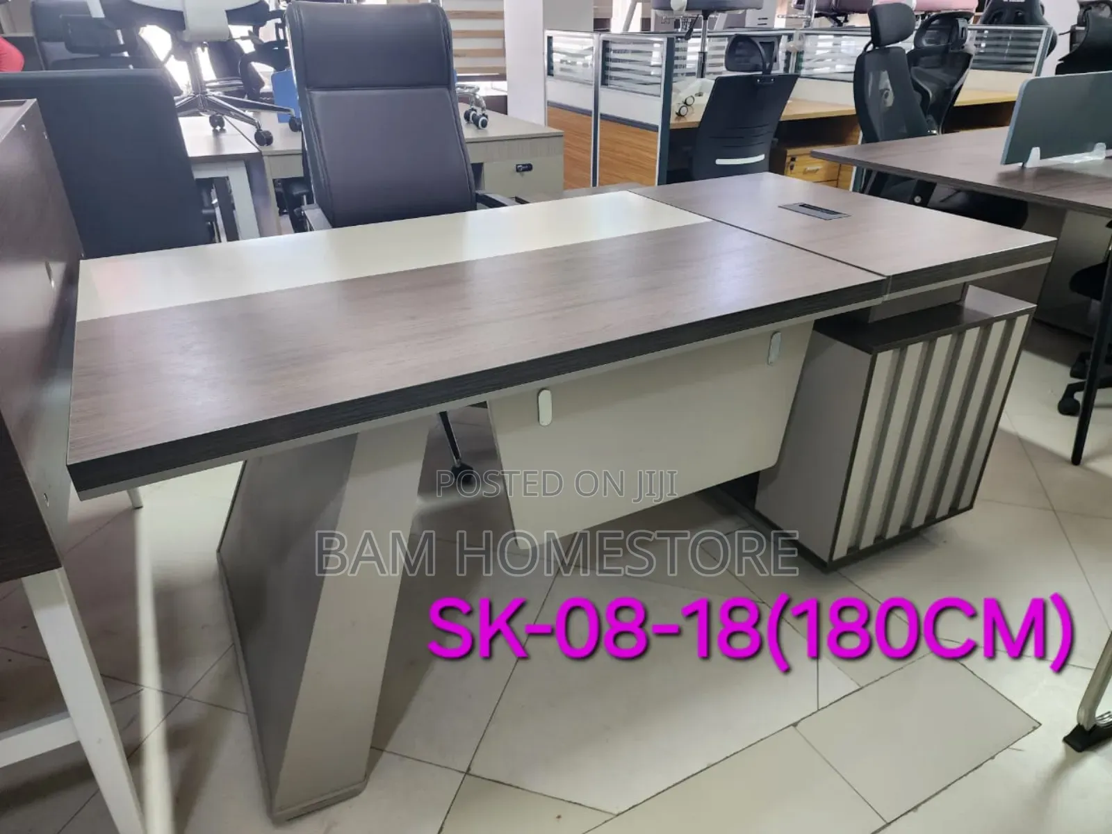 Modern Office Desk/Table With Cabinet(180cm)