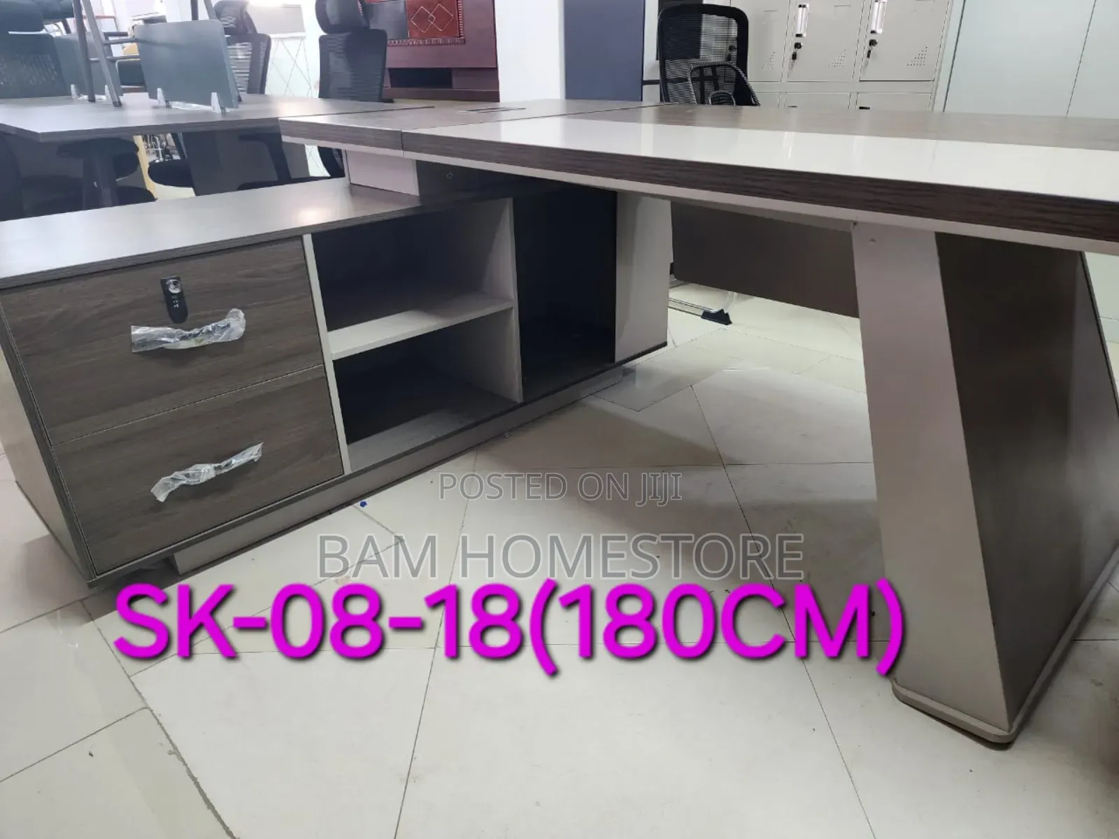 Modern Office Desk/Table With Cabinet(180cm)