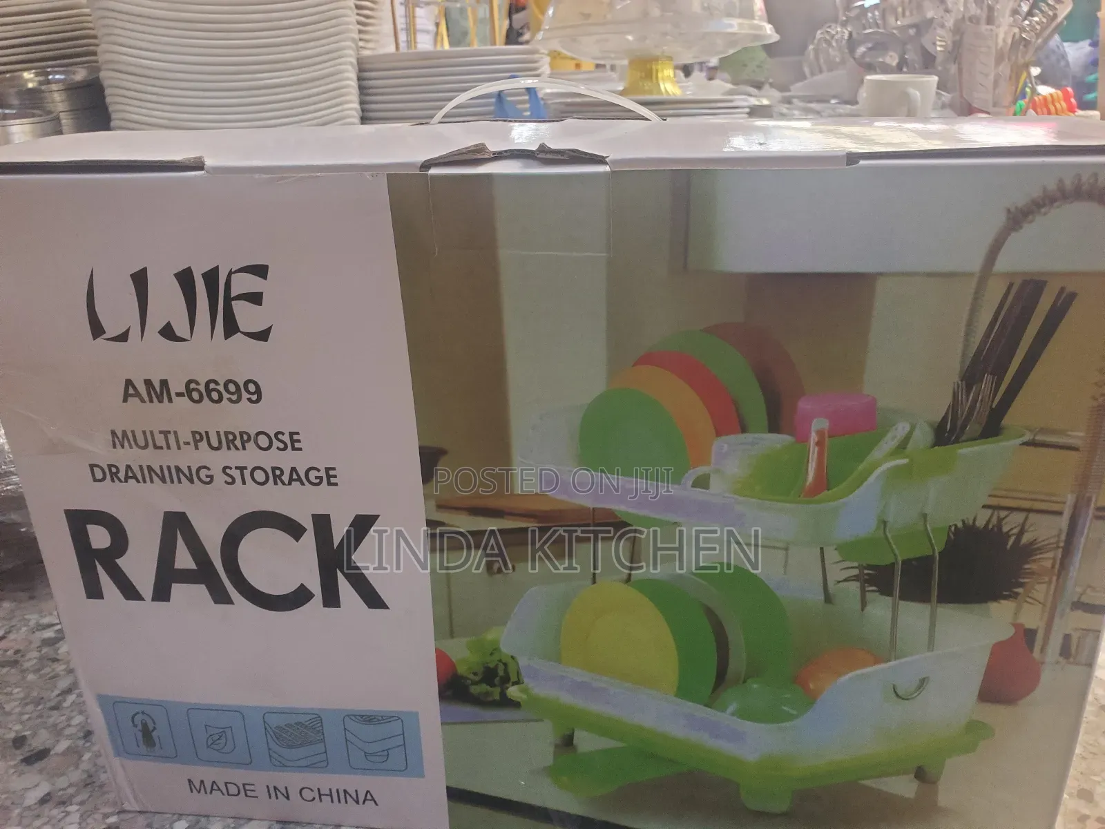 Multipurpose Draining Storage Rack, Plastic