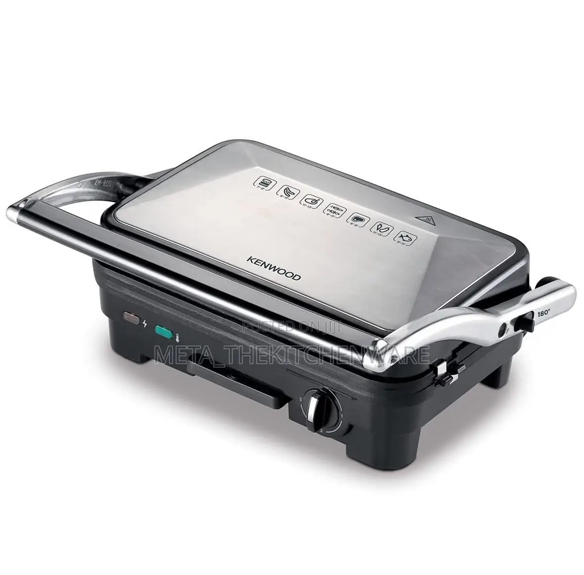Kenwood Electric Contact Grill Metal 1800w Hgm50.000si