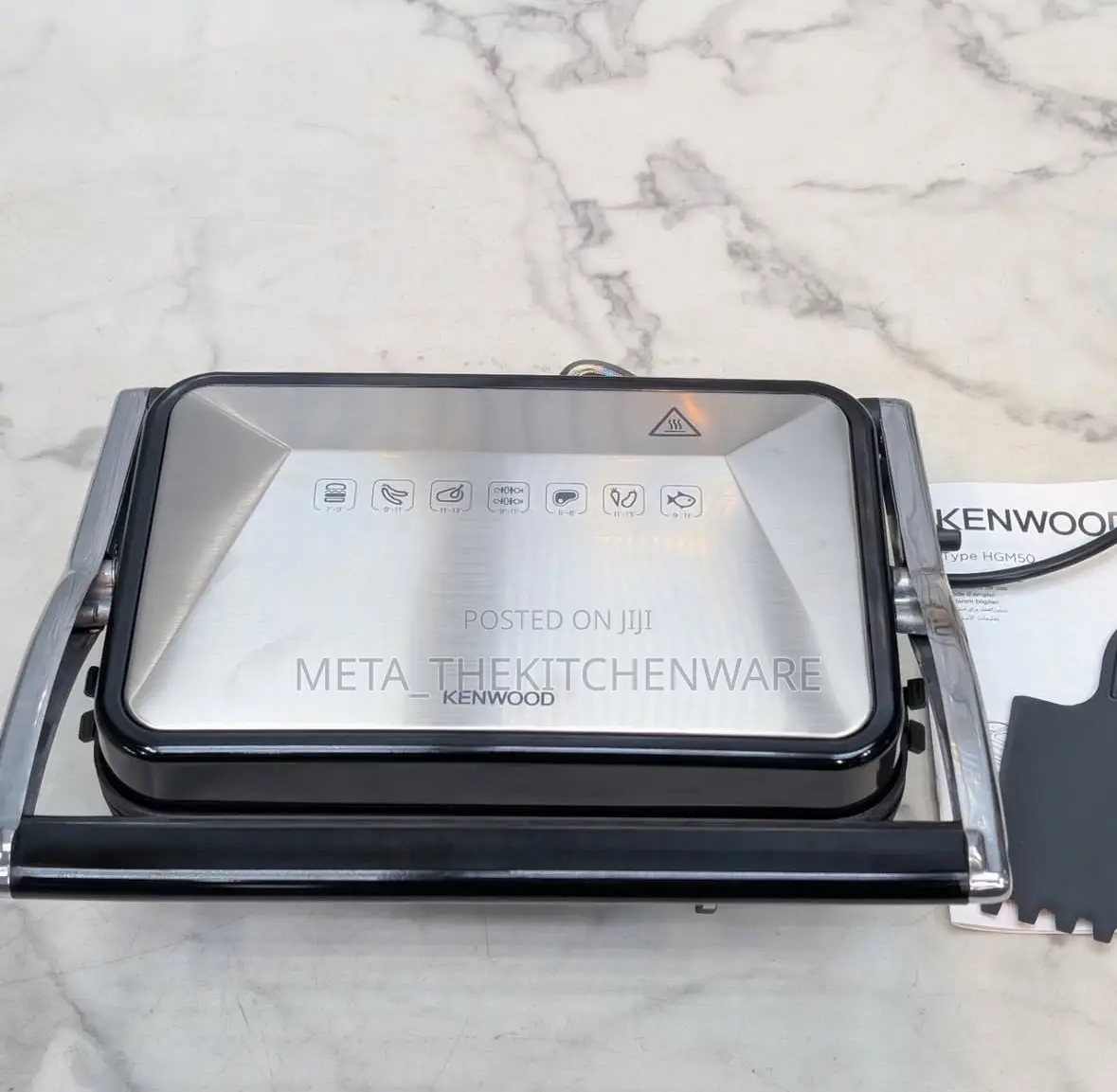 Kenwood Electric Contact Grill Metal 1800w Hgm50.000si