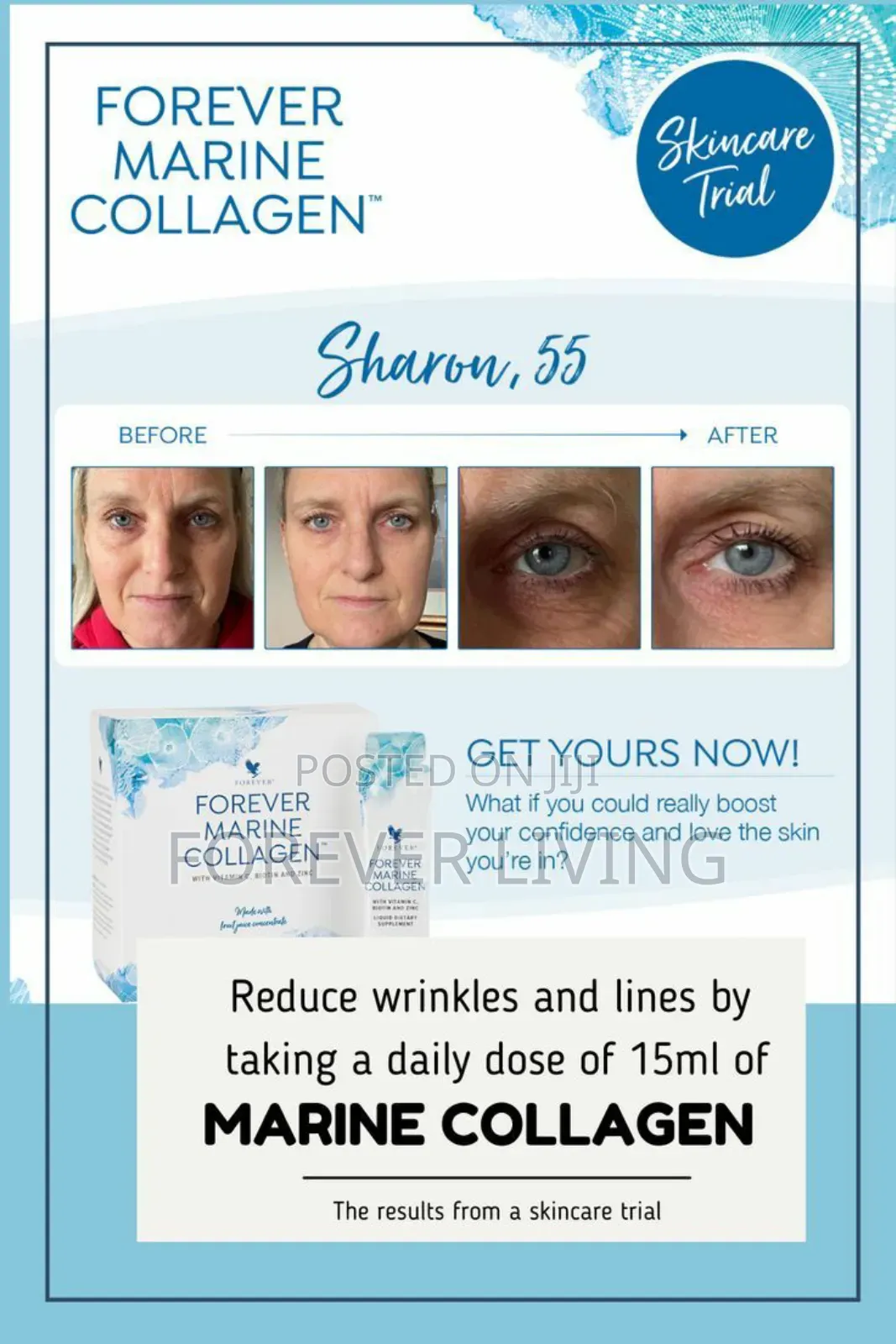 Ngozi Yako Itachelewa Kuzeeka,Tumia Forever Marine Collagen Siku 15-30