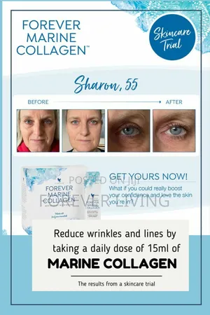 Ngozi Yako Itachelewa Kuzeeka,Tumia Forever Marine Collagen Siku 15-30