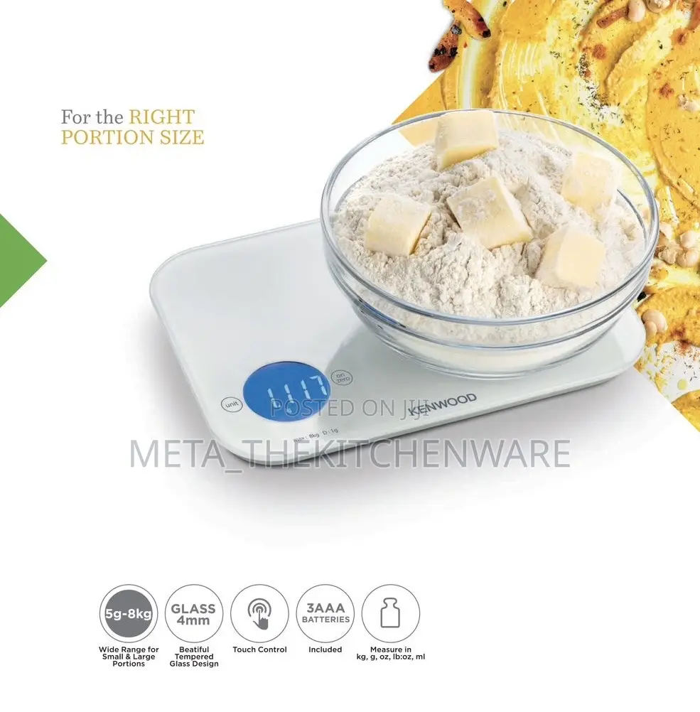 Kenwood Digital Kitchen Scale 5g-8kg Wep50.000bk