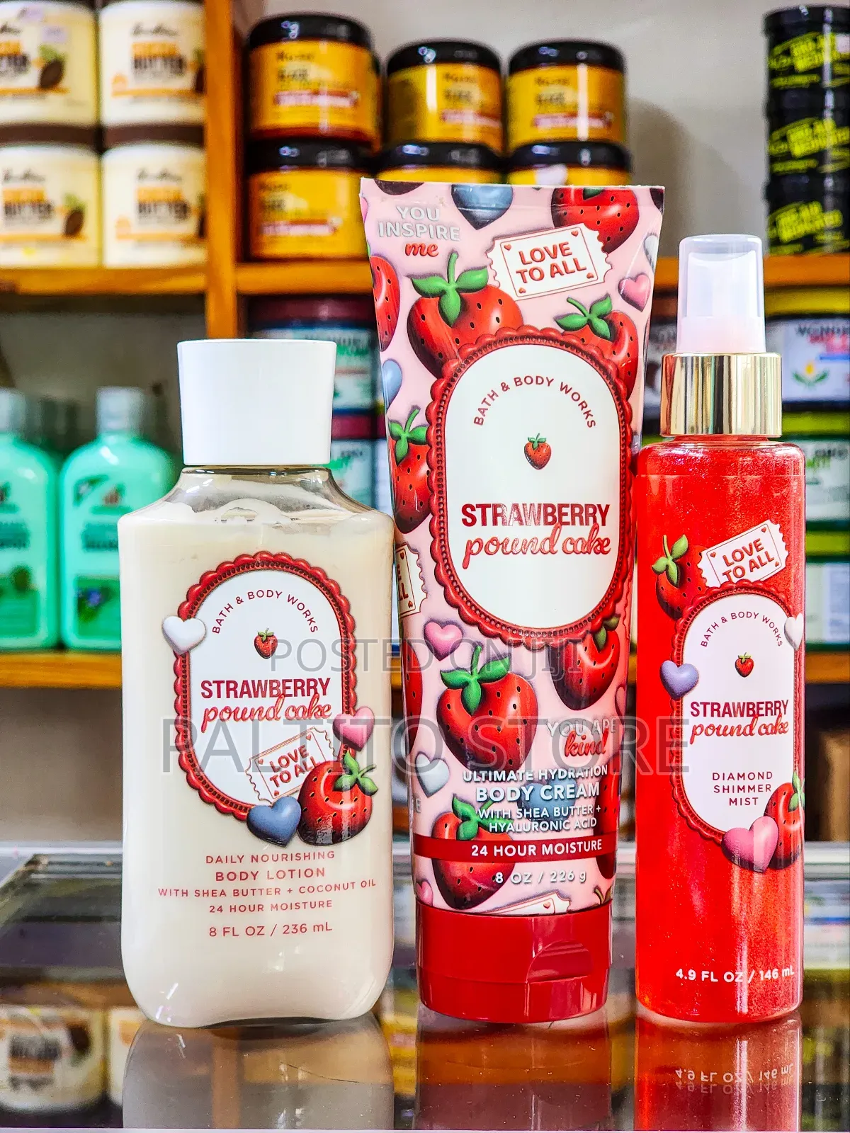 Bath Body Works Strawberry Pound Cake Ultimate Set
