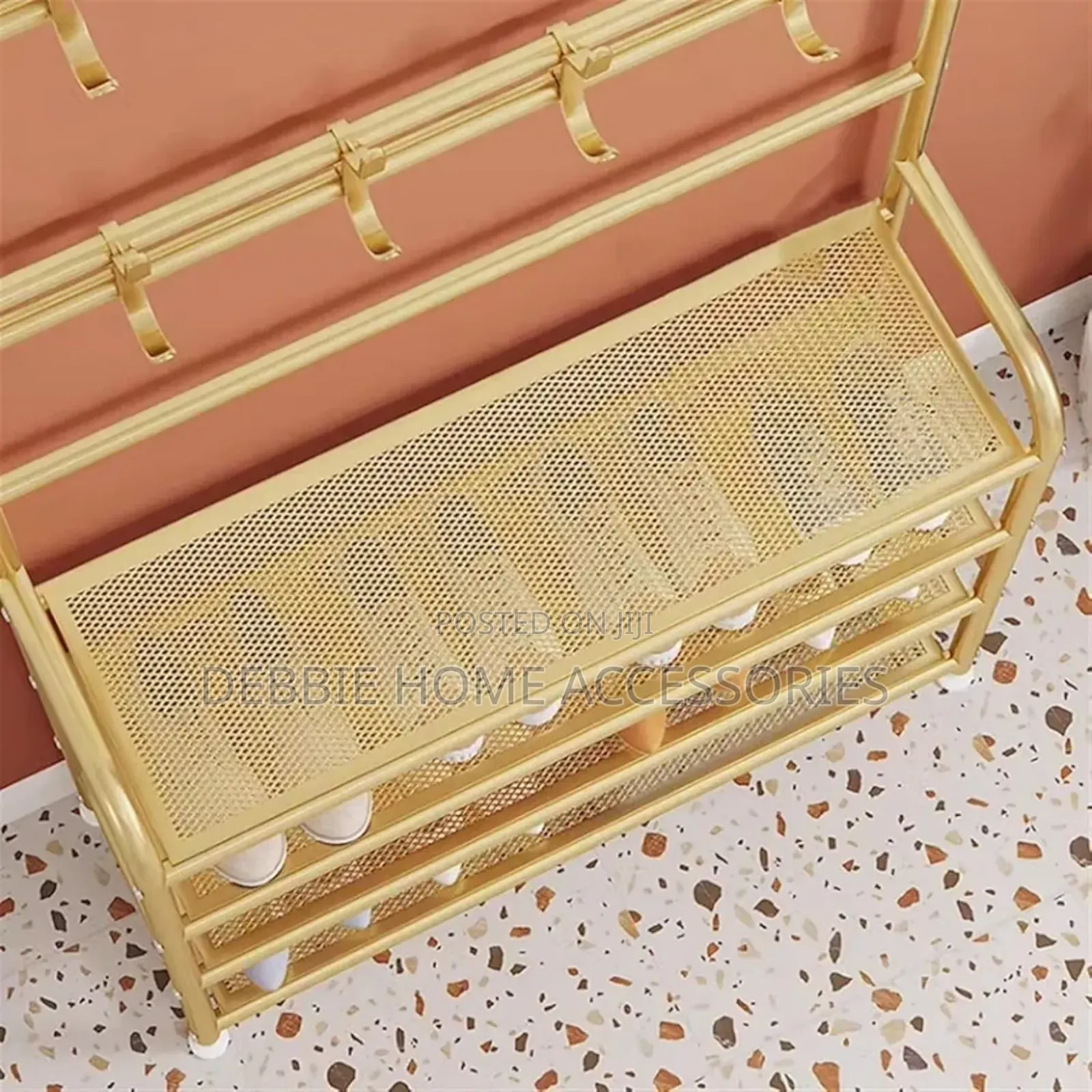 Multi-Functional Cloth Rack Combining a Shoe Rack