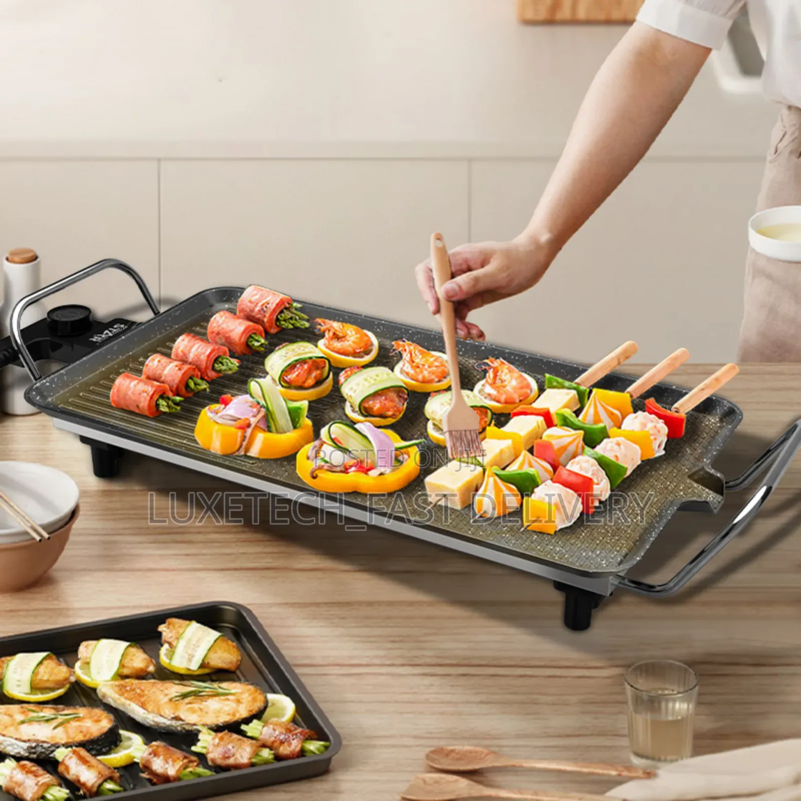 Winning Star Electric Smokeless Indoor BBQ Grill Plate – Non-Stick