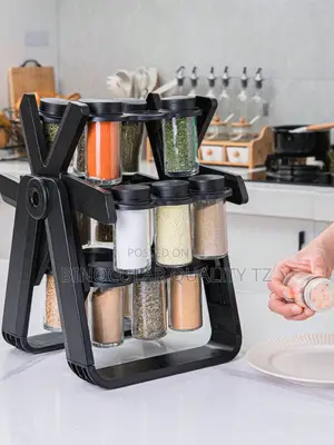 18 Pieces Rotating Spice Rack