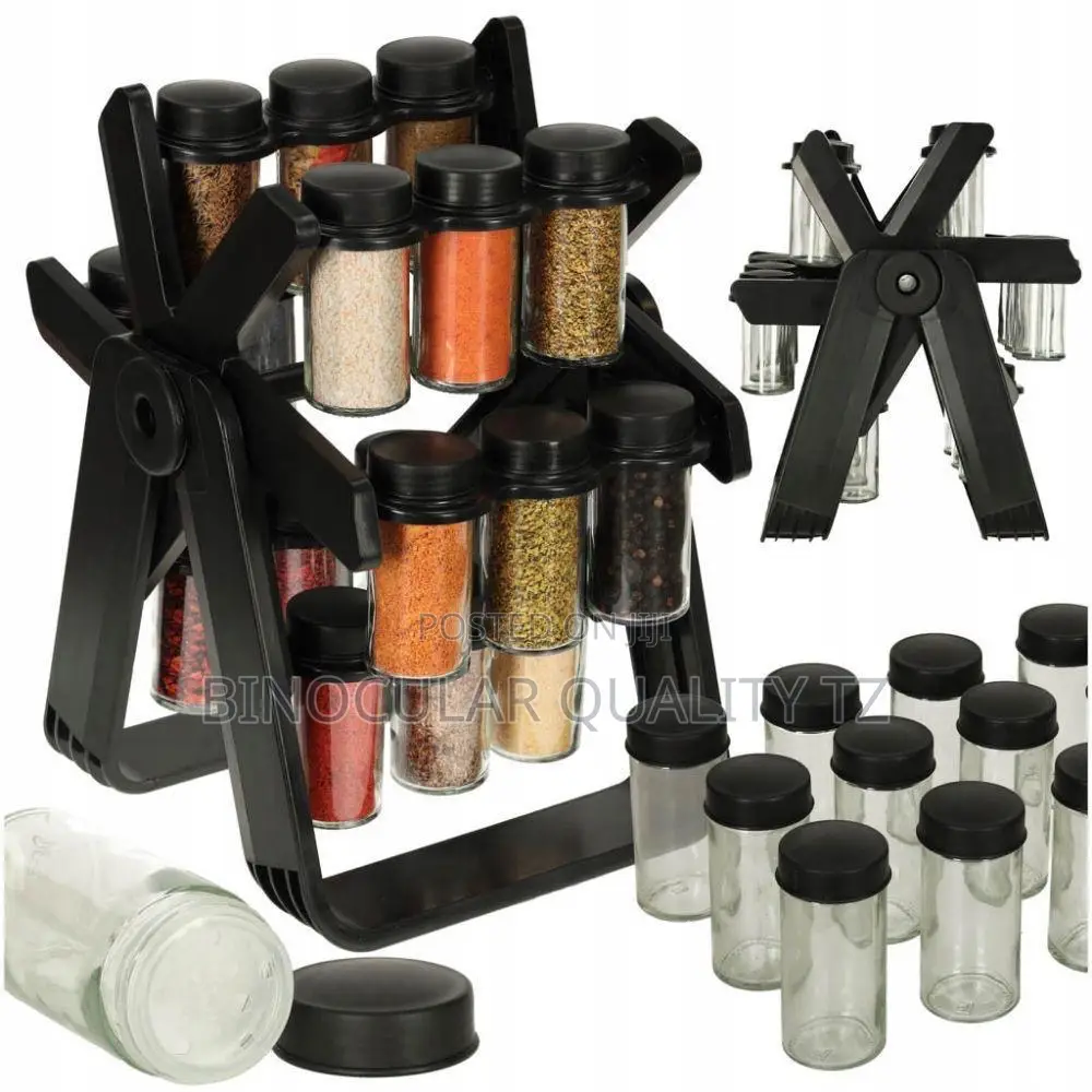 18 Pieces Rotating Spice Rack