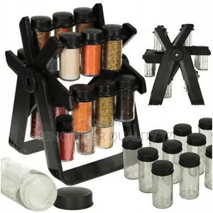 18 Pieces Rotating Spice Rack