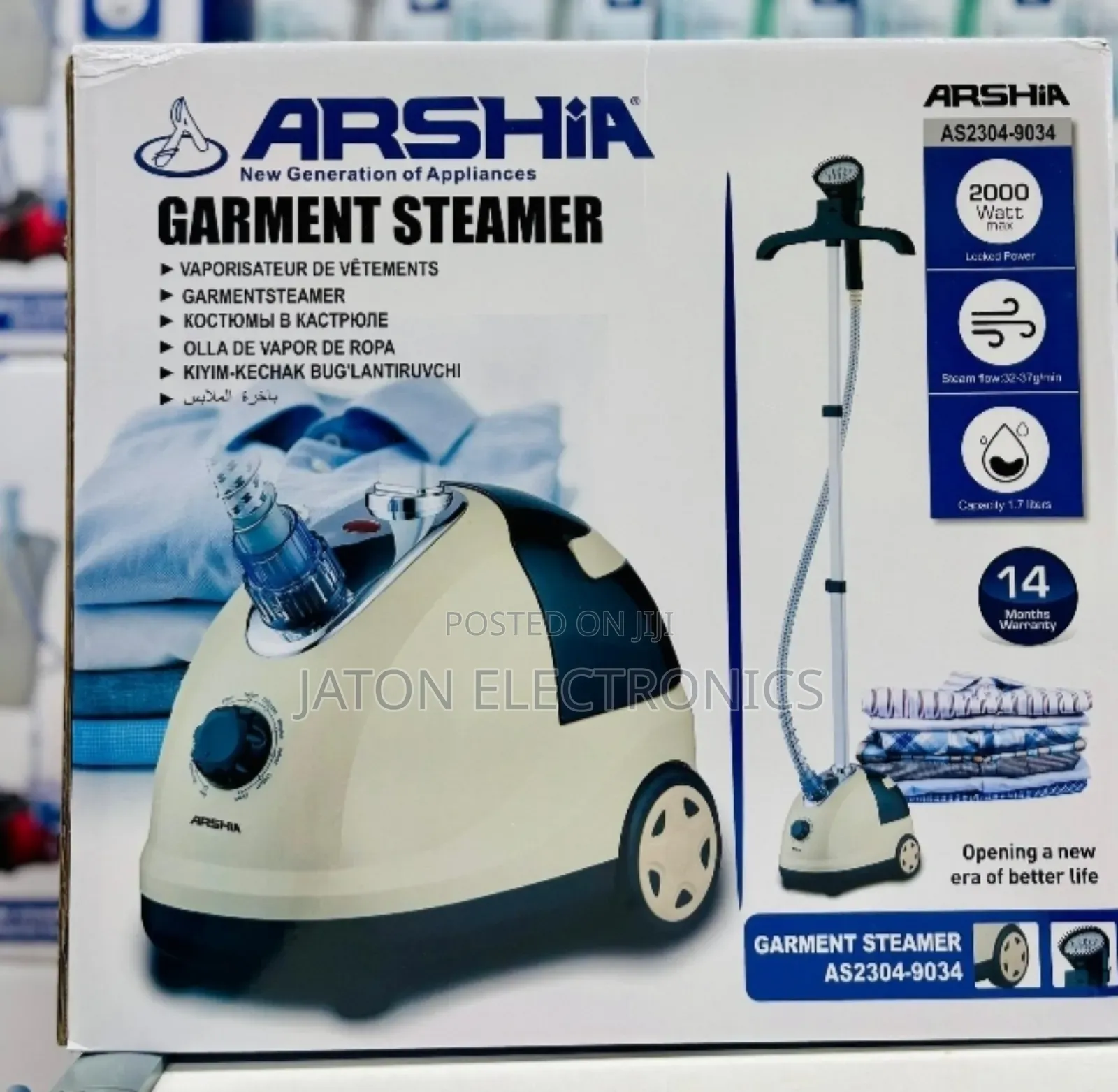 Arshia Garment Steam 9034 •2000 Watts [2.2litres]