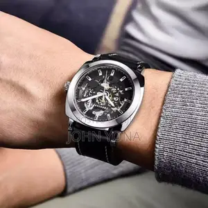 Benyar Automatic Watch Black Silver