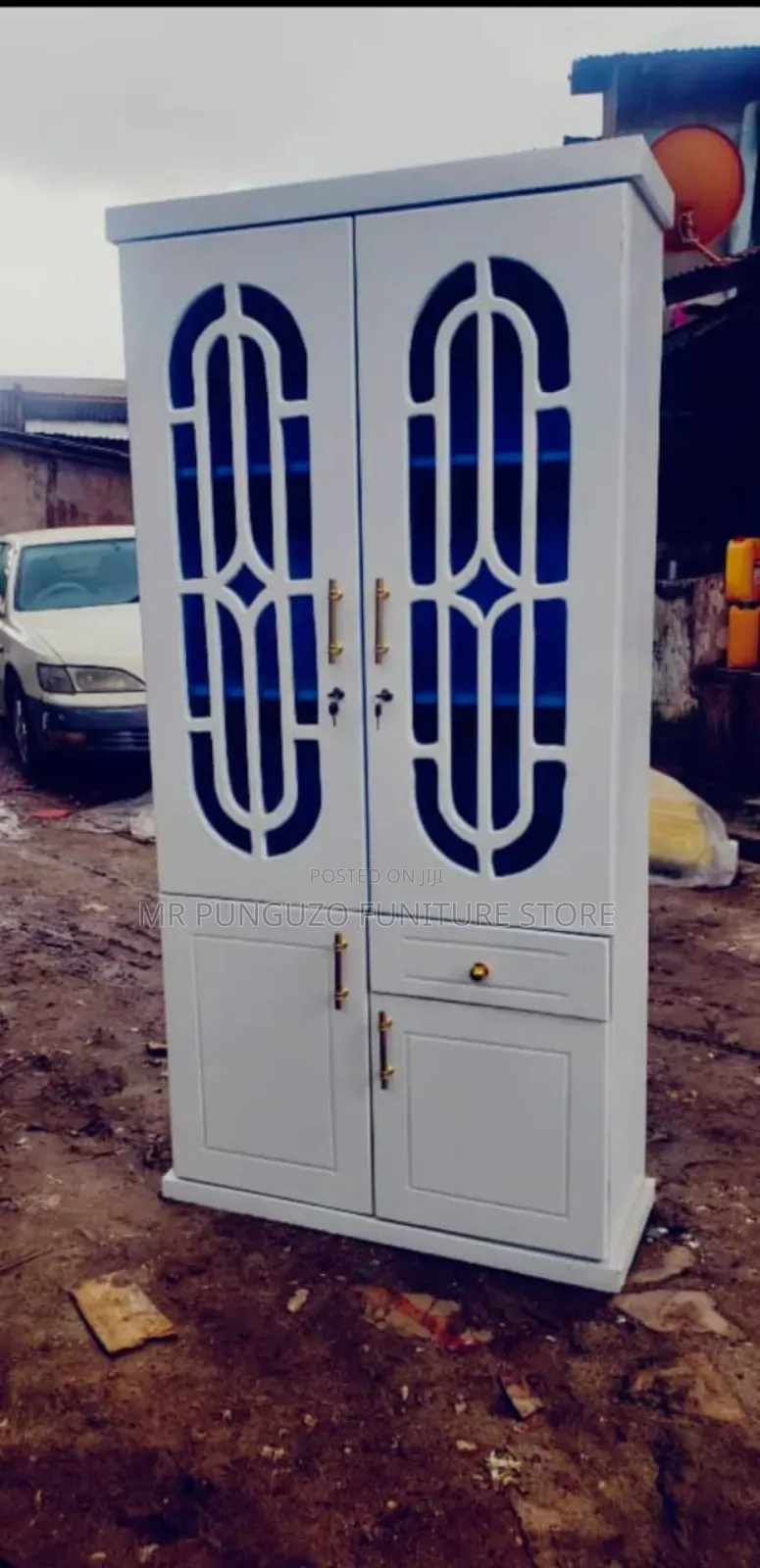 Kabati Ya Vyombo Milango Miwili Mduara