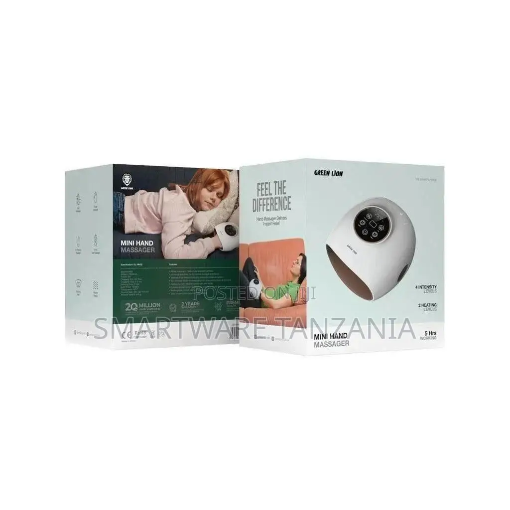 Green Lion Mini Hand Massager - White