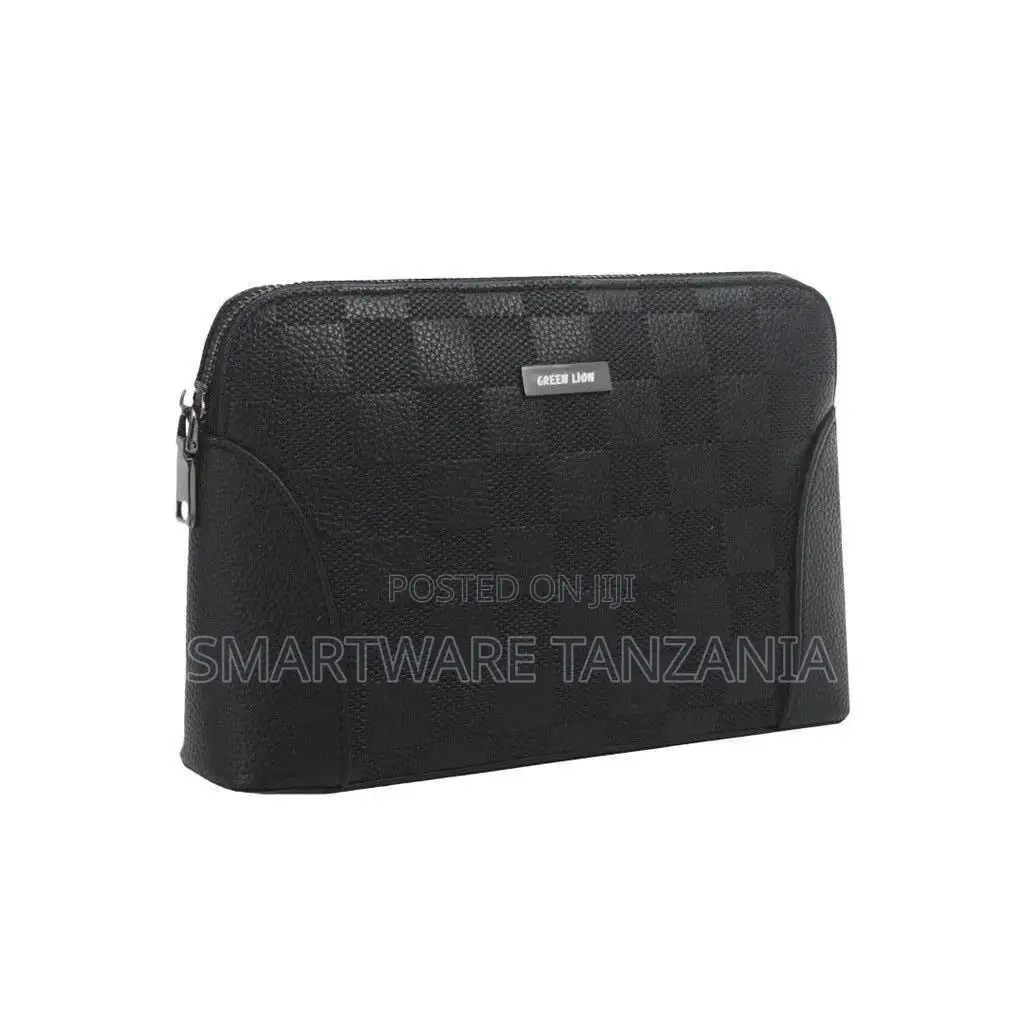 Green Lion Vallon Clutch Bag - Black