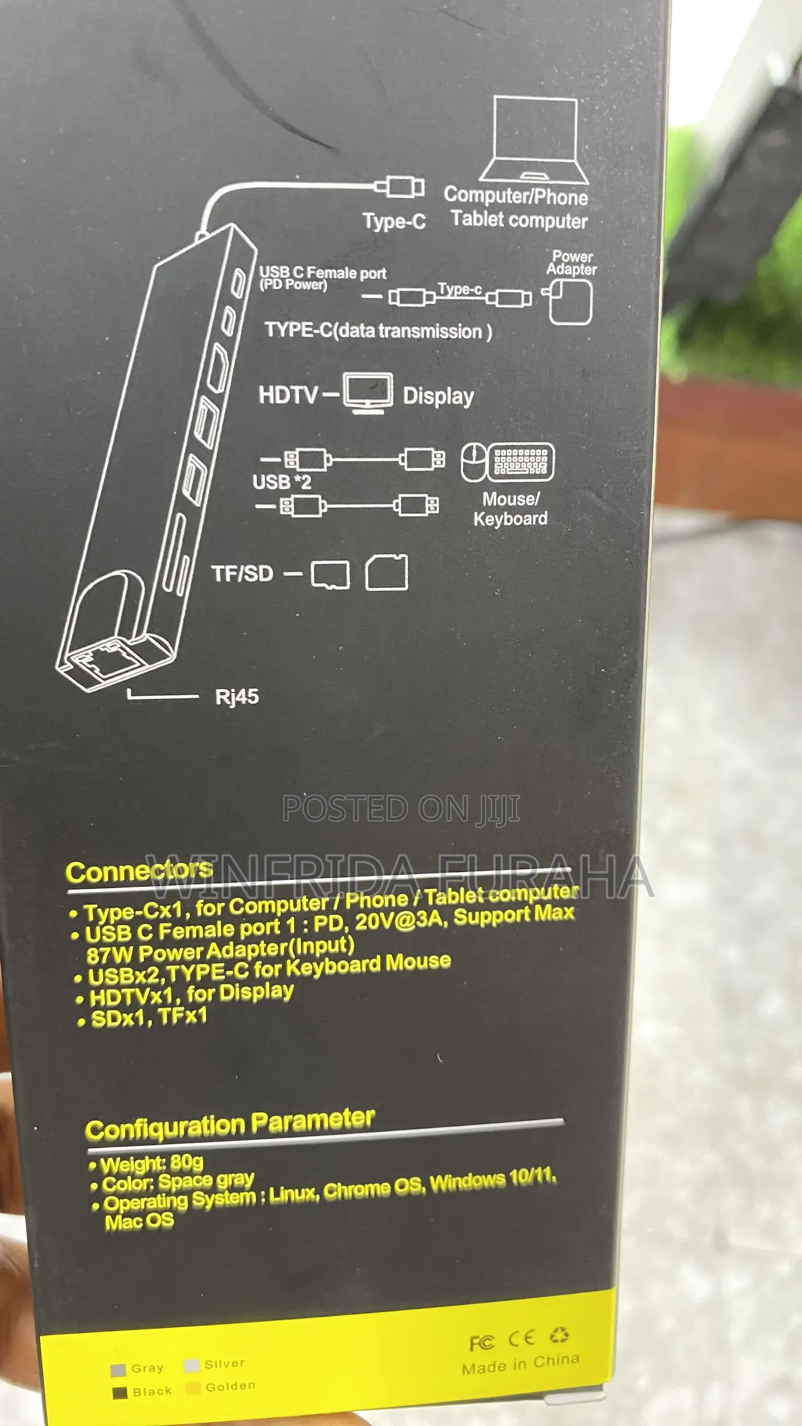 Types -C to HDTV 8 In1