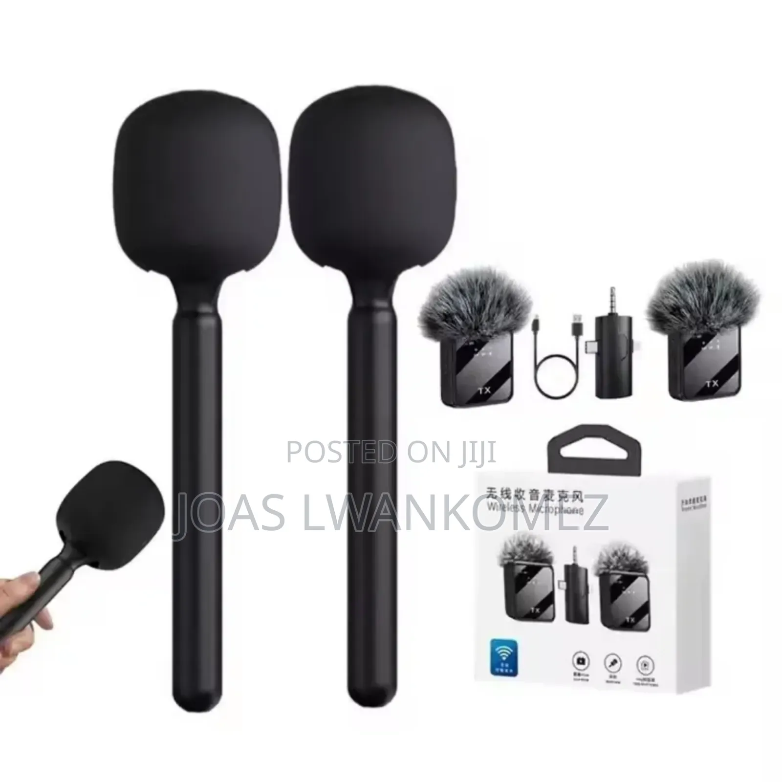 Wireless Mic With Stick and Lapel Mic