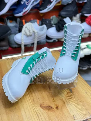 White And Green Timberland Boots