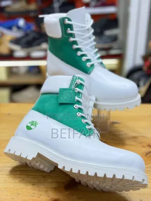 White And Green Timberland Boots