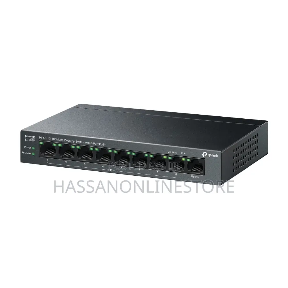 Tp-Link Ls109p 9-Port 10/100mbps Desktop Switch With 8-Port Poe+