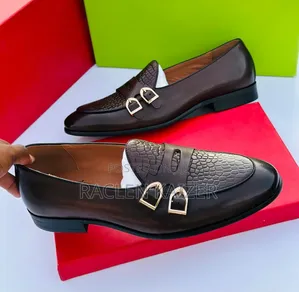 Brand Anax Brown Monk Strap Loafers