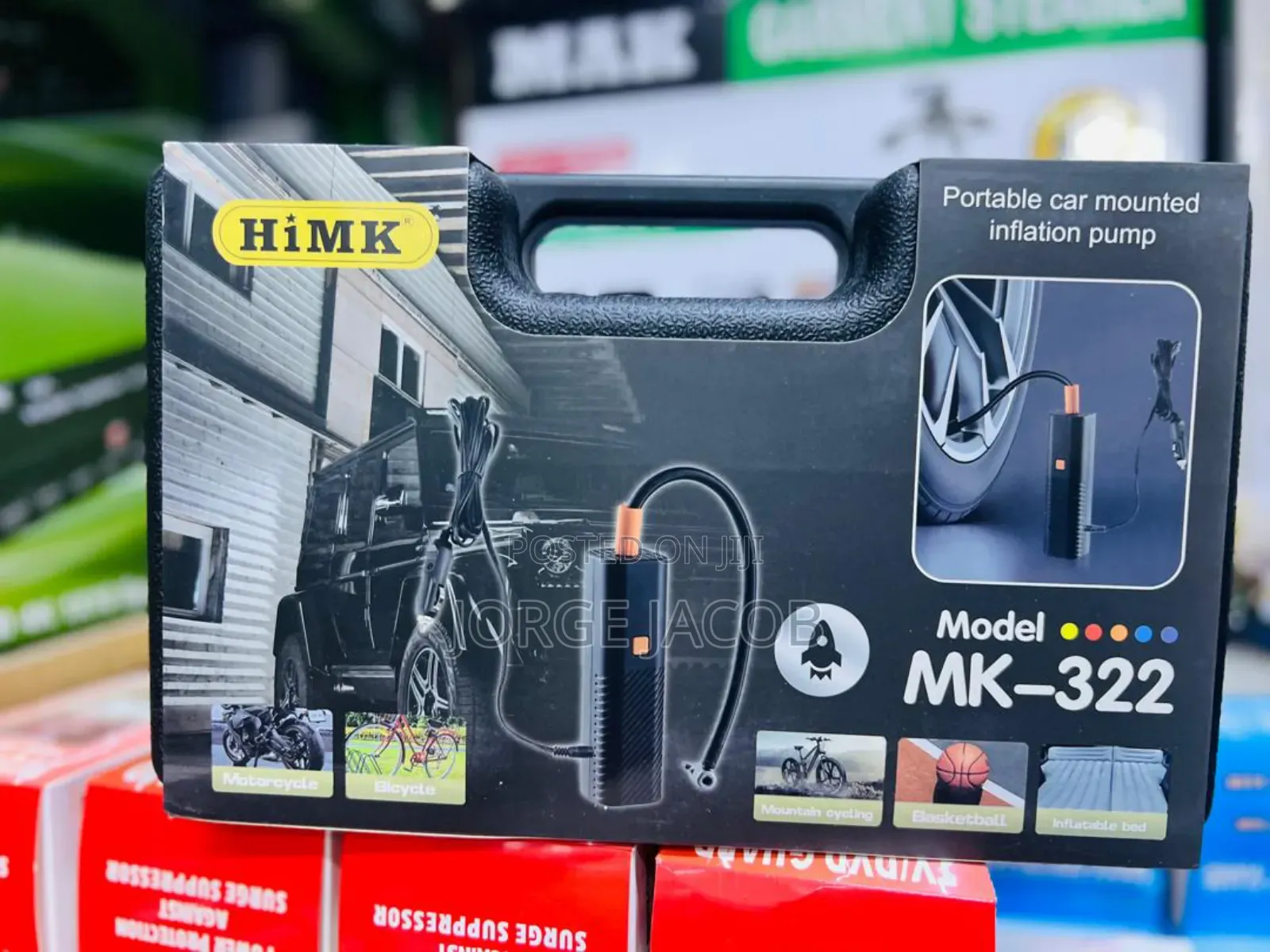 Himk Portable Car Mounted Inflation Pump, Model Mk-322.