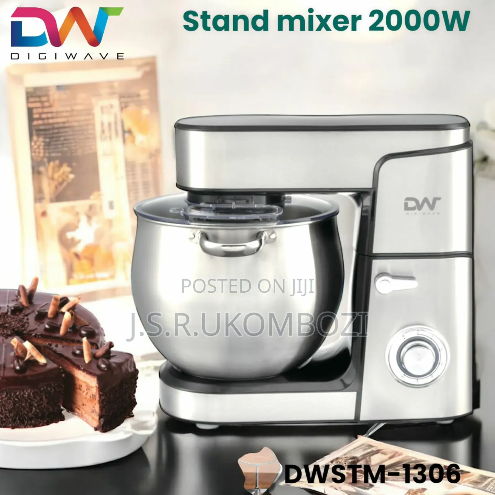 *Digiwave Stand Mixer 12l Original Size 2000w*
*Steel Body