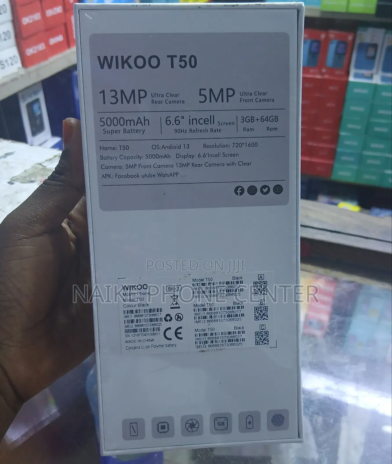 New Wiko T50 128 GB Black