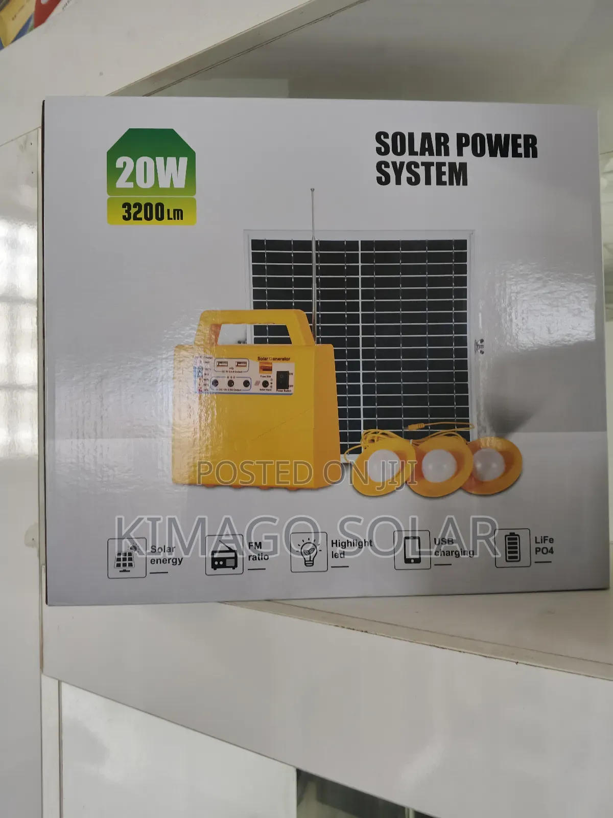 Solar Kit 20w Mwanga Na Muziki Bei 150,000