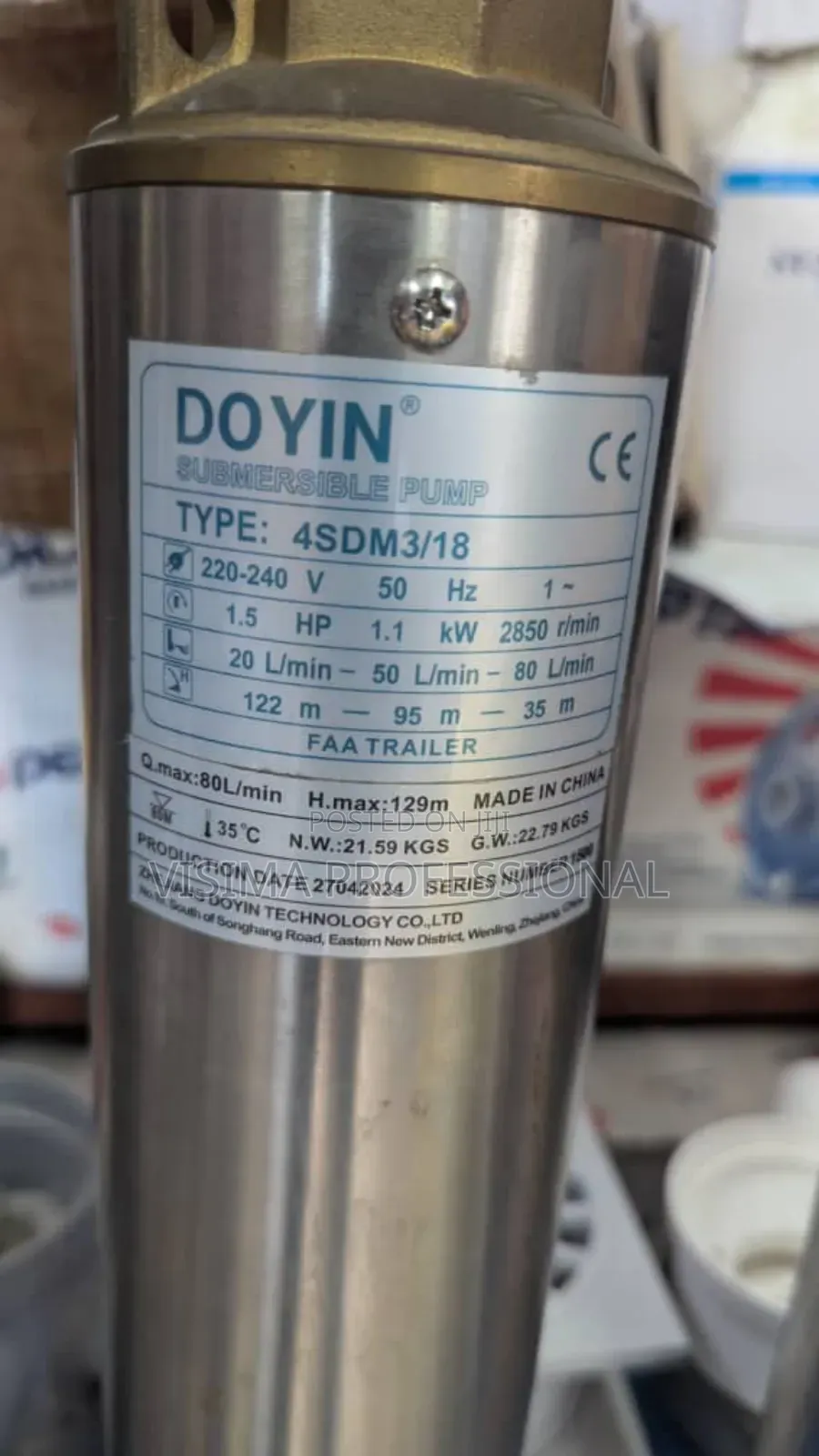 1.5hp Submersible Pump
