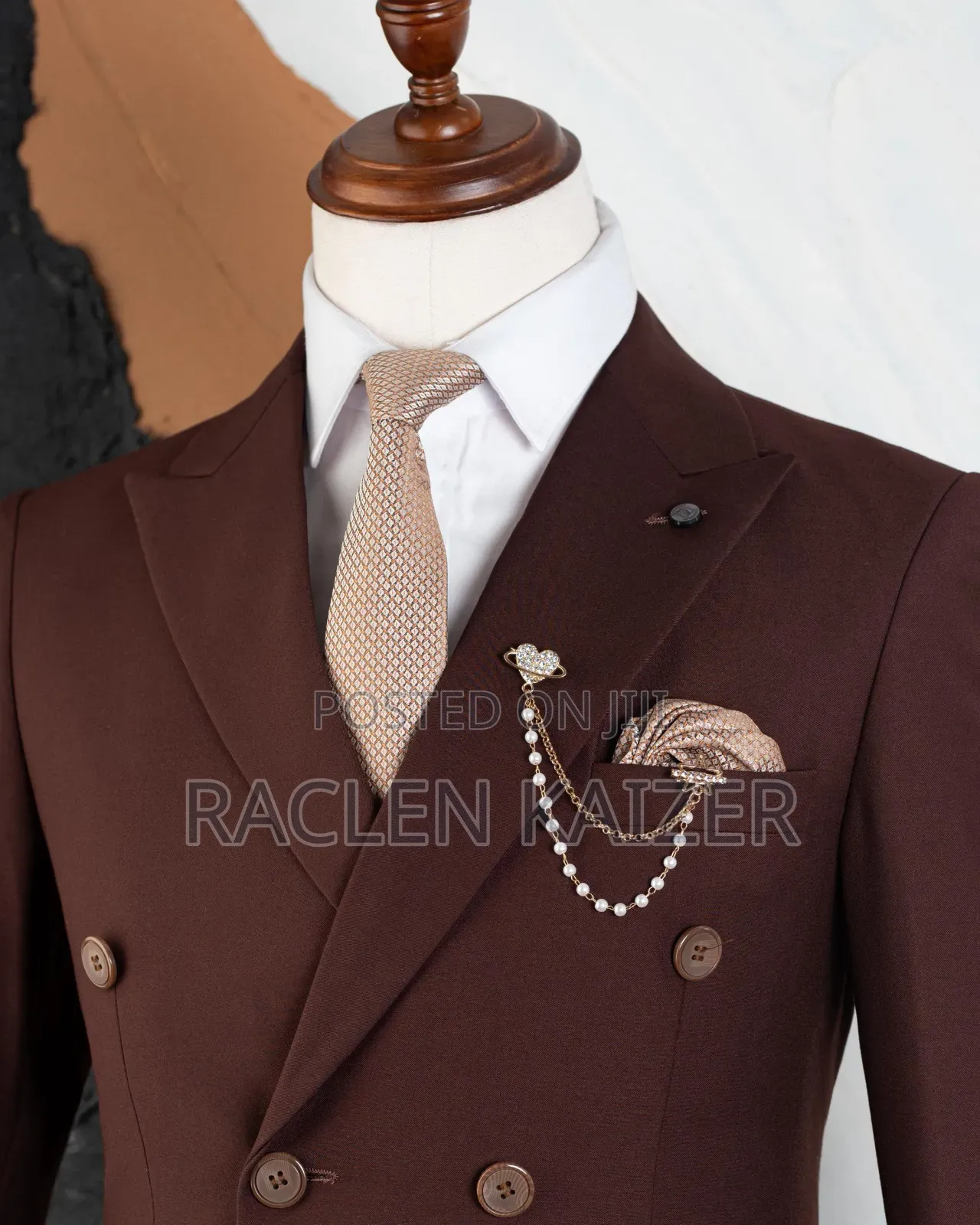 Deep Brown Six Buttons Suits