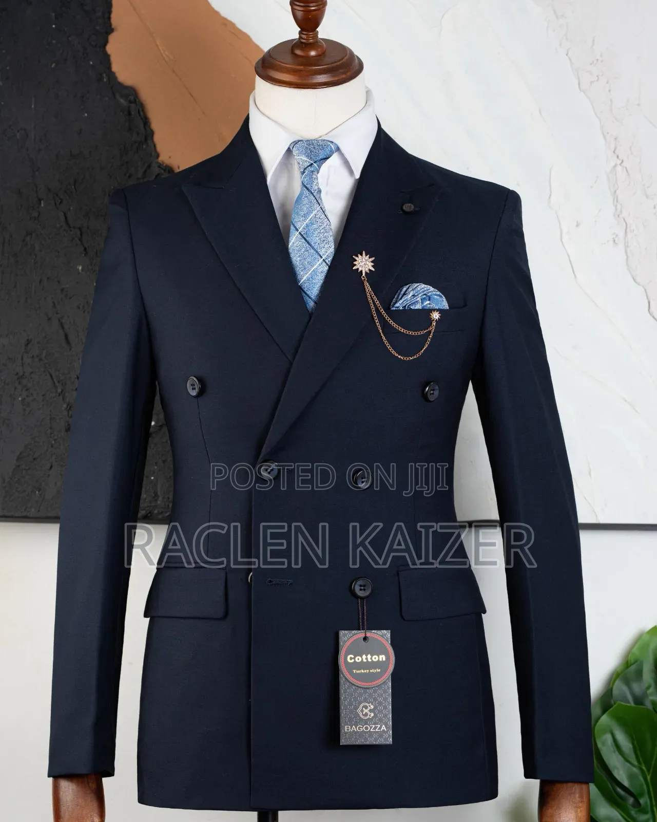 Deep Navy Blue Six Buttons Suits