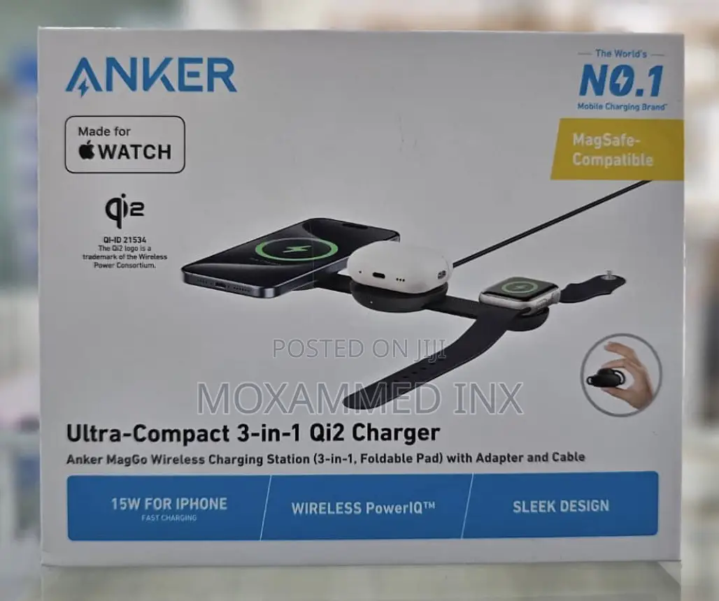 Anker Maggo Magsafe Wireless Charger Foldable Sleek Design