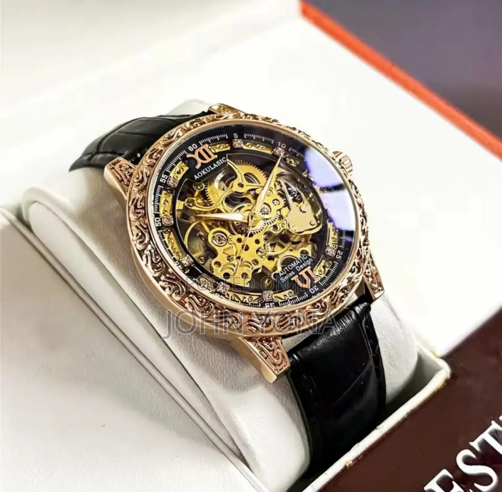 Aokulasic Watch Black Gold