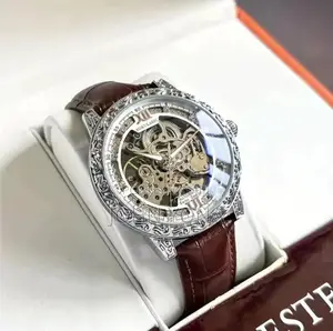 Aokulasic Watch Brown Silver
