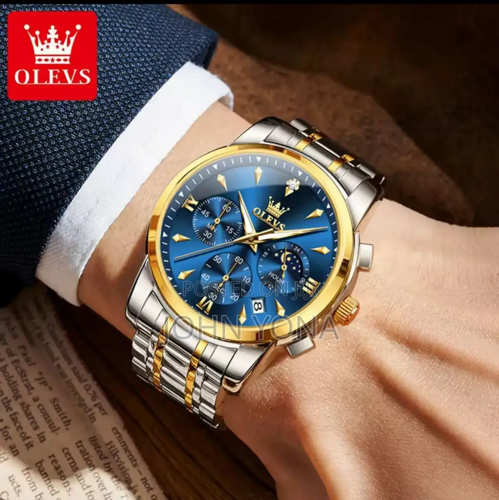 Olevs Watch Gold Silver