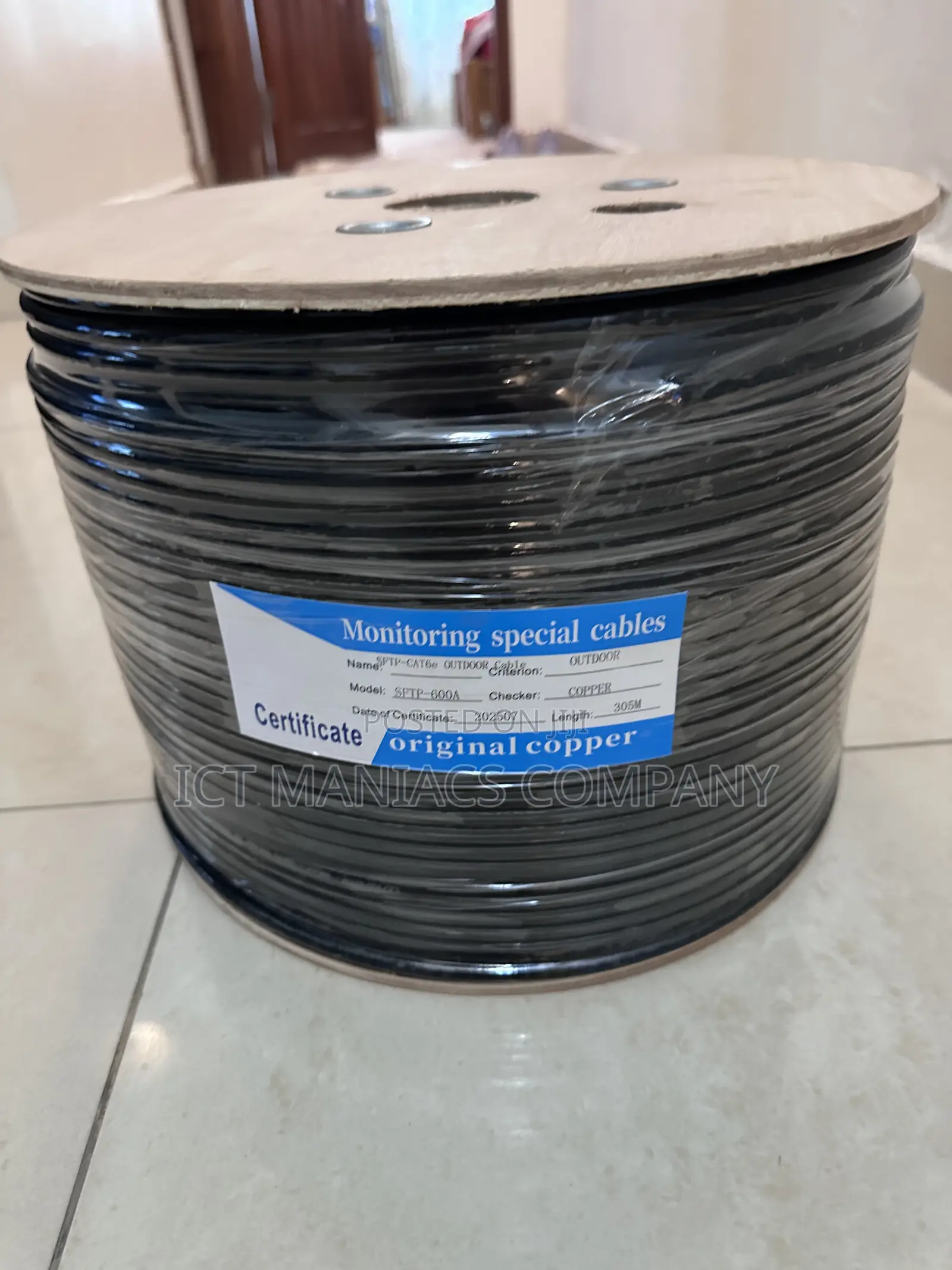Outdoor Cat6 SFTP Pure Copper Cable - Roll 305m