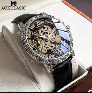 Aokulasic Watch Brand Automatic Watch Pure Lather Belt