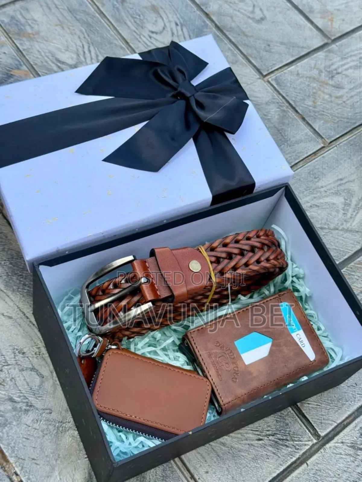 Men Gift ( Belt [ Mkanda ] , Key Holder, Wallet )