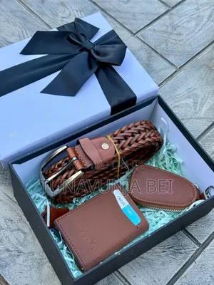 Men Gift ( Belt [ Mkanda ] , Key Holder, Wallet )