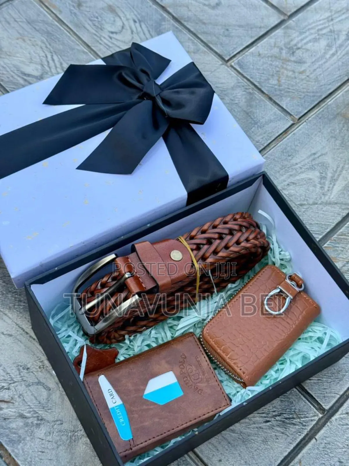 Men Gift ( Belt [ Mkanda ] , Key Holder, Wallet )