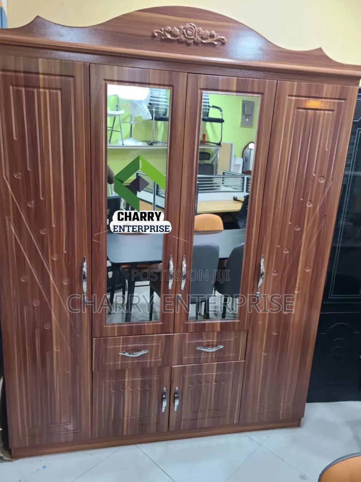 Wardrobe 4doors Kabati La Nguo Lenye Milango Minne