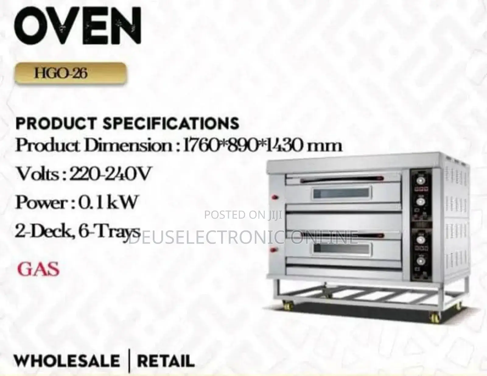Gas Oven Commercial