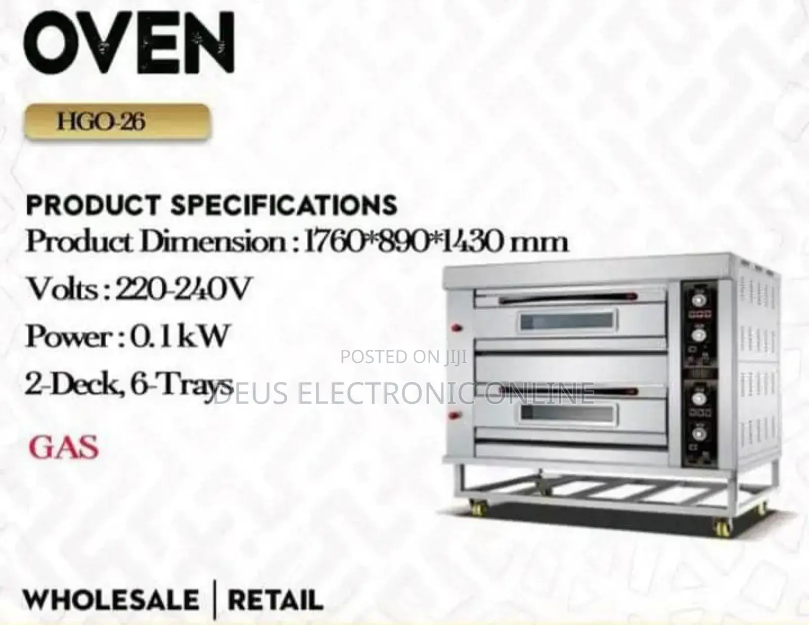 Gas Oven Commercial