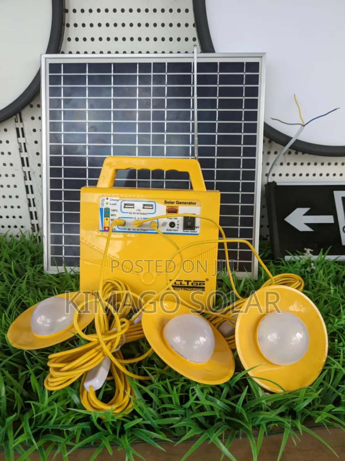 Mtambo Wa Solar 20w Taa 3 Zenye Mwanga Mkali