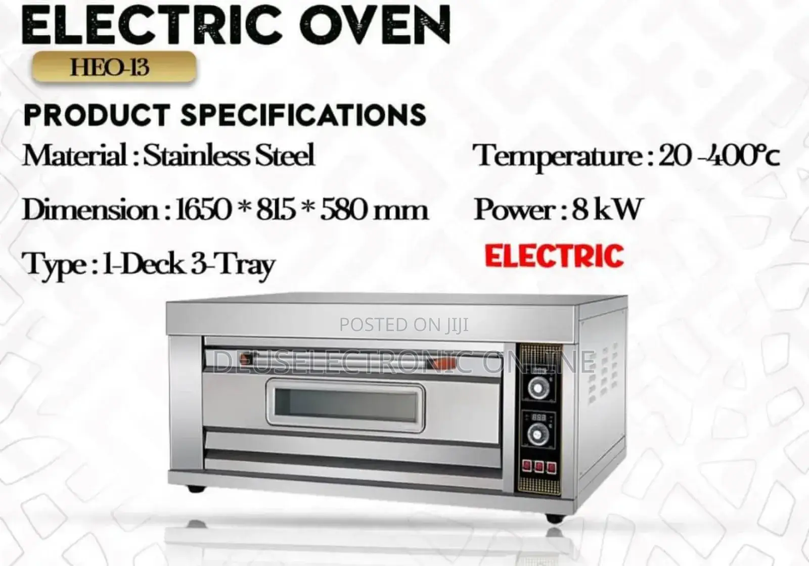 Oven Umeme Deck1 Tray 3