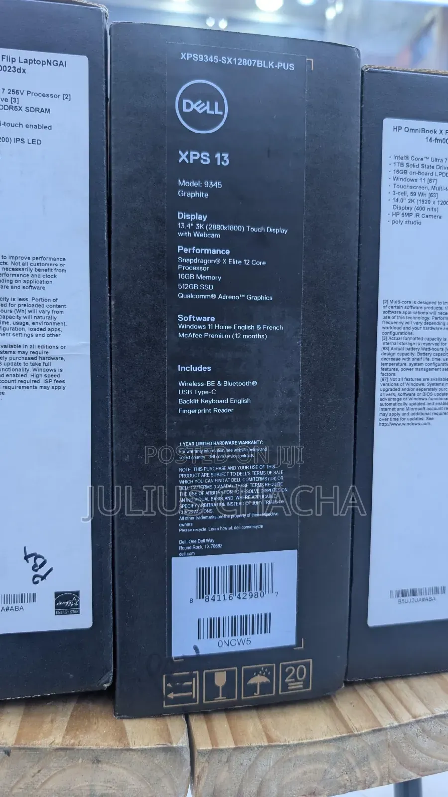 New Laptop Dell XPS 13 16GB Intel Core I7 SSD 512GB